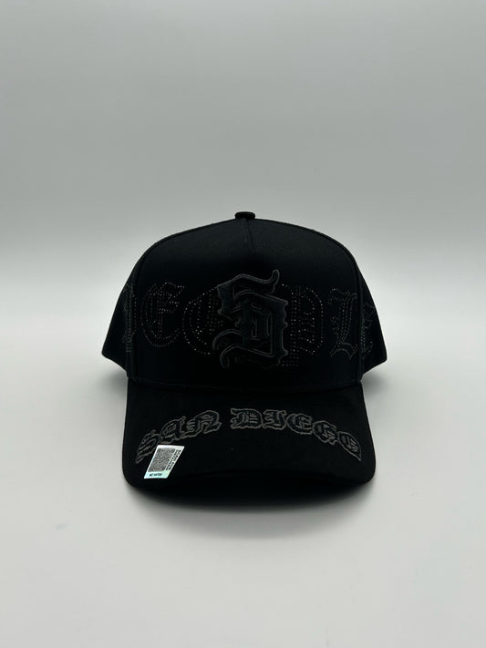 SAN DIEGO CRYSTALS BLACK - MZ HATS